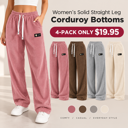 🏆 Women's Classic Corduroy Straight-Leg Pants