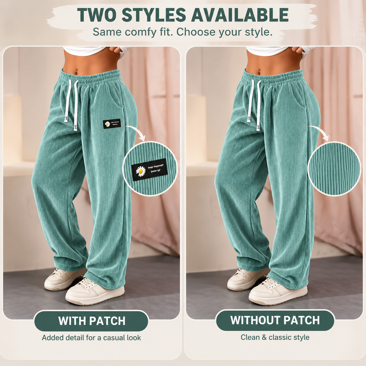 🏆 Women's Classic Corduroy Straight-Leg Pants