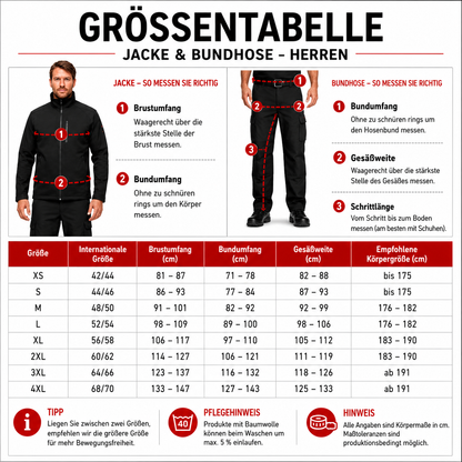 ☀️e.s.motion 2020ARBEITSBUNDHOSE & WINTER-SOFTSHELLJACKE IM SET❄️